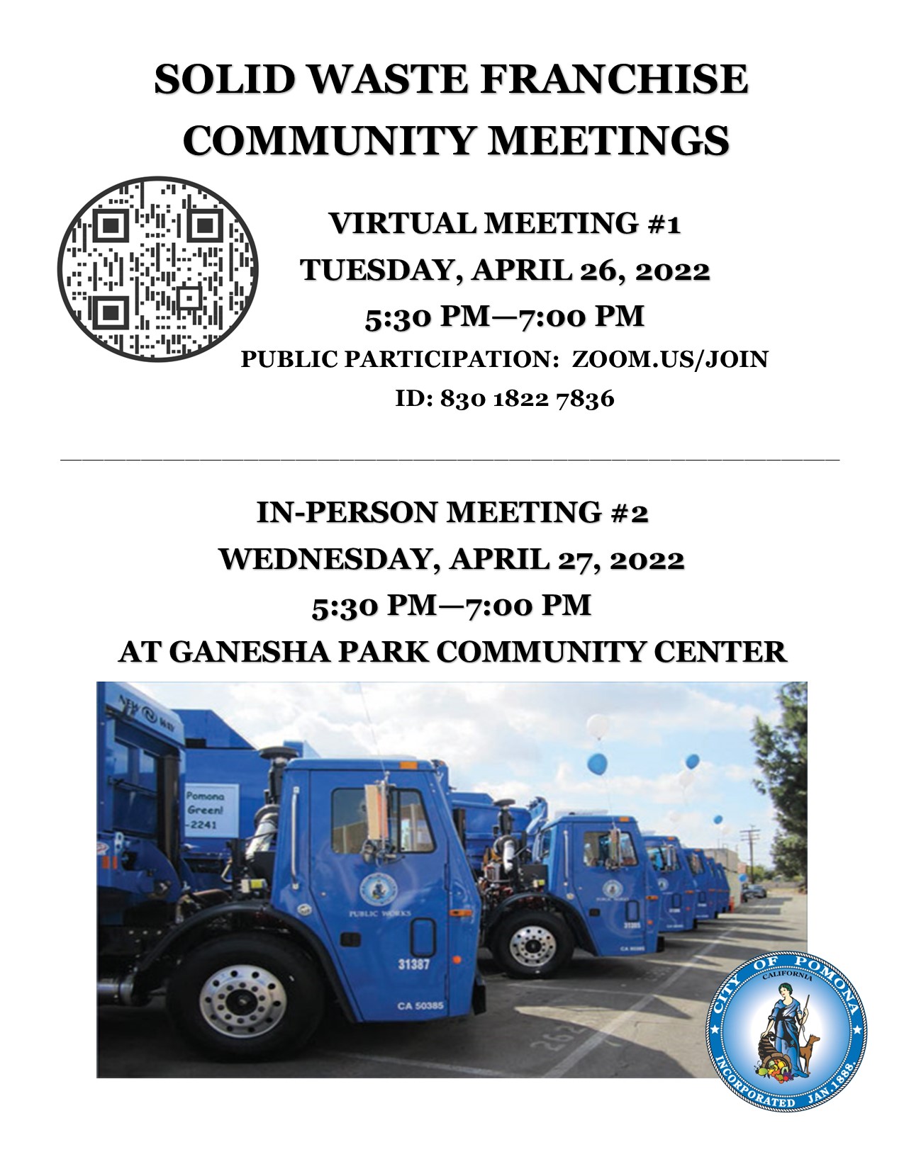 Solid Waste Franchise Community Meeting 