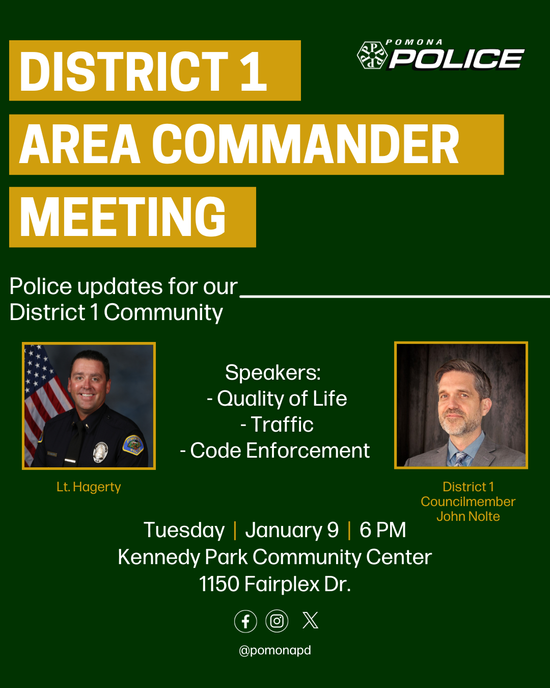 D1 Area Commander Meeting